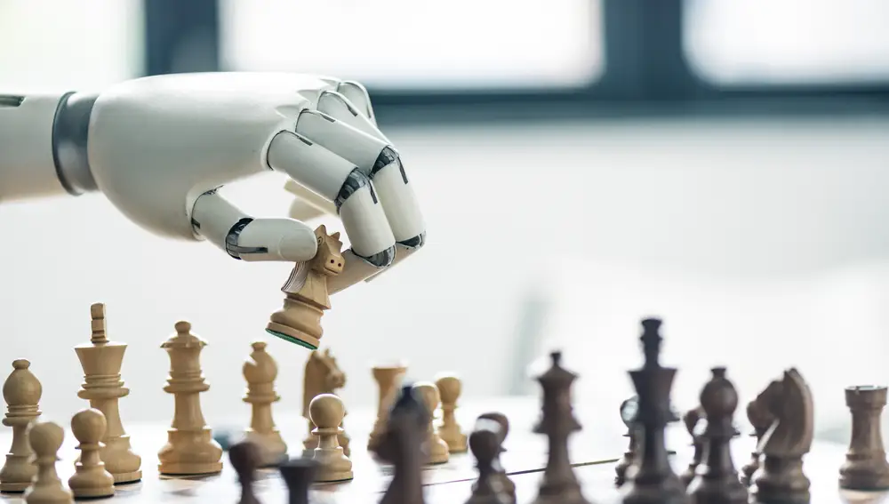 Robot jugando al ajedrez