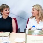 Yolanda Díaz y María José Landaburu en la presentación del libro de la Secretaria General de la Unión de Autónomos 