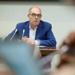 El presidente de la Federación Nacional de Asociaciones de Trabajadores Autónomos (ATA), Lorenzo Amor, presenta los principales datos del XVIII Barómetro de ATA, en el Edificio CEOE, a 10 de julio de 2023, en Madrid.