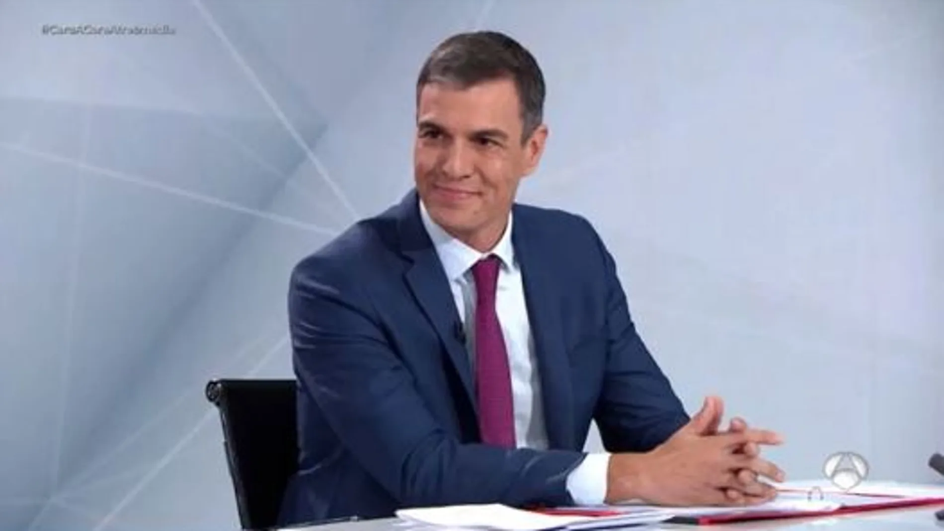 Pedro Sánchez, en una imagen del debate