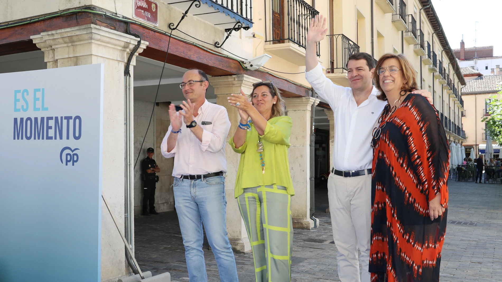 El presidente Alfonso Fernández Mañueco participa en un acto en Palencia junto a Ángeles Armisén, Milagros Marcos y Jorge Domingo Martínez