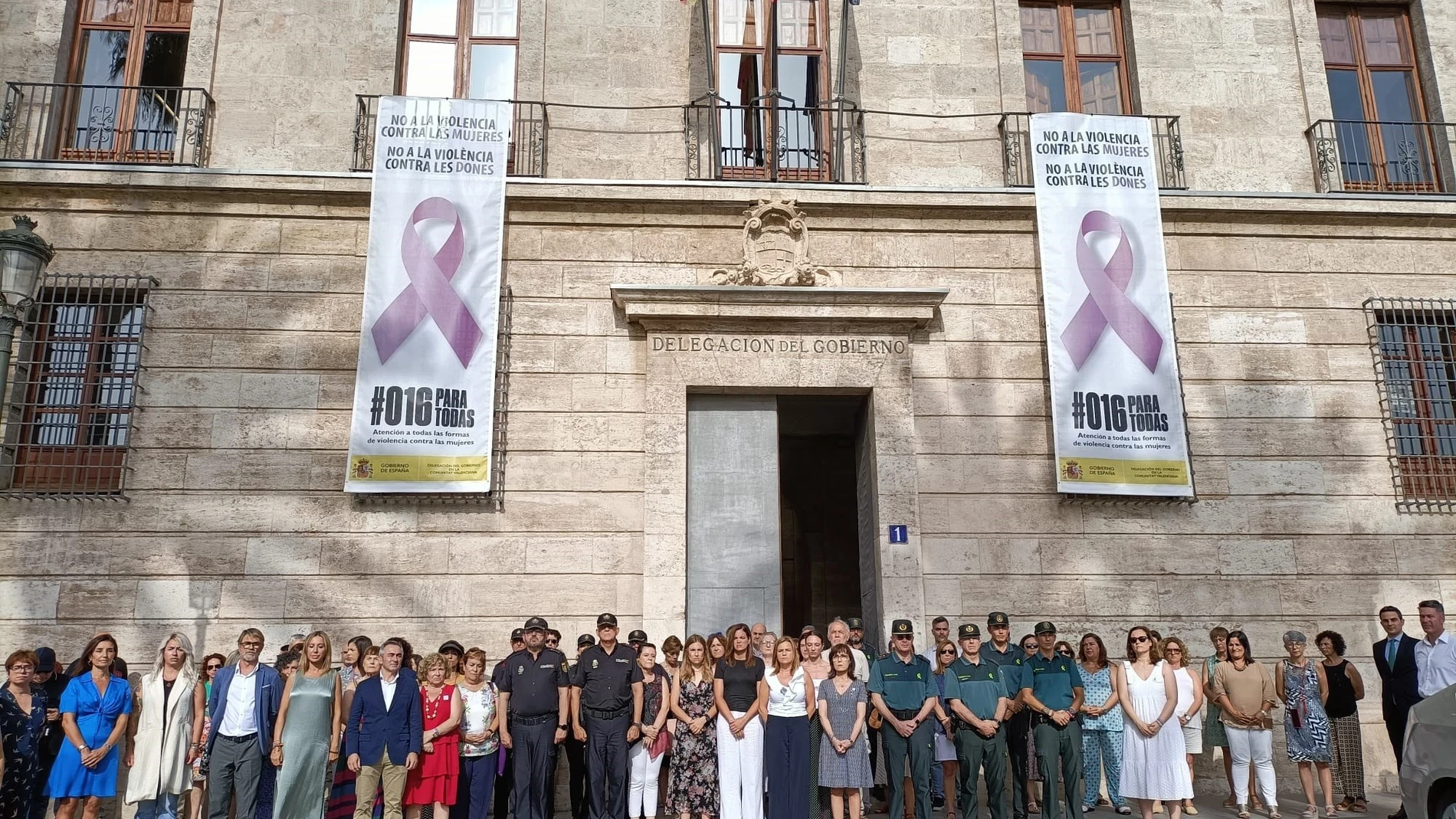 Minuto de silencio por el asesinato machista de Antella (Valencia) DELEGACIÓN DE GOBIERNO (TWITTER) 11/07/2023