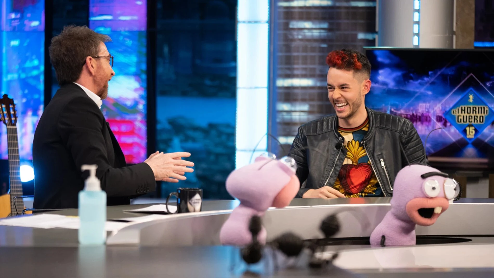 El youtuber TheGrefg en su visita a El Hormiguero con Pablo Motos en 2021