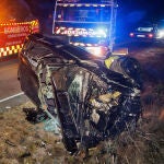 Accidente de tráfico en una carretera salmantina
