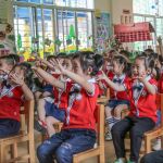 Niños un jardín de infancia en la ciudad de Yongzhou, en la provincia central china de Hunan, en mayo de 2020