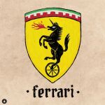 Illya Stalone transforma al estilo medieval el logo de Ferrari