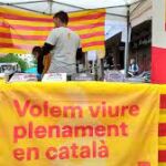 Stand de la ultraindependentista Plataforma per la Llengua