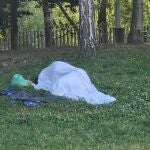 Foto facilitada por el Ayuntamiento de Ripoll del emigrante sin techo