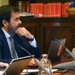 El vocal Vicente Guilarte, en la imagen en el Pleno celebrado hoy, será el nuevo presidente interino del CGPJ