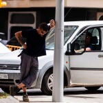 Un señor más agobiado en Málaga por el calor