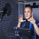 Javier Gutiérrez durante la grabación