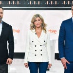 Sánchez, Díaz o Abascal y sus estilismos en el debate.
