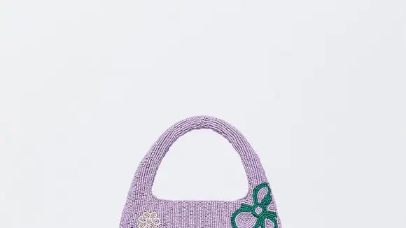 Bolso de mano con abalorios