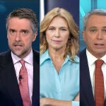 Presentadores de cadenas de televisión dando cobertura a las elecciones 23J
