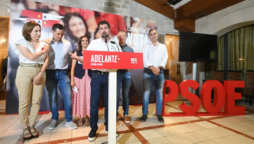El secretario general del PSOECyL, Luis Tudanca, valora el resultado de las elecciones en Burgos