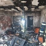 Incendio de una vivienda. Imagen de archivo