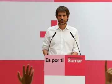 El portavoz de Sumar, Ernest Urtasun, ofrece una rueda de prensa el día después del 23J MADRID, 24/07/2023.- El portavoz de Sumar, Ernest Urtasun, da una rueda de prensa en la sede del partido en Madrid, este lunes, en el día después de la celebración de las elecciones generales. EFE/ J.J. Guillén