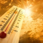 Termómetro disparado del calor