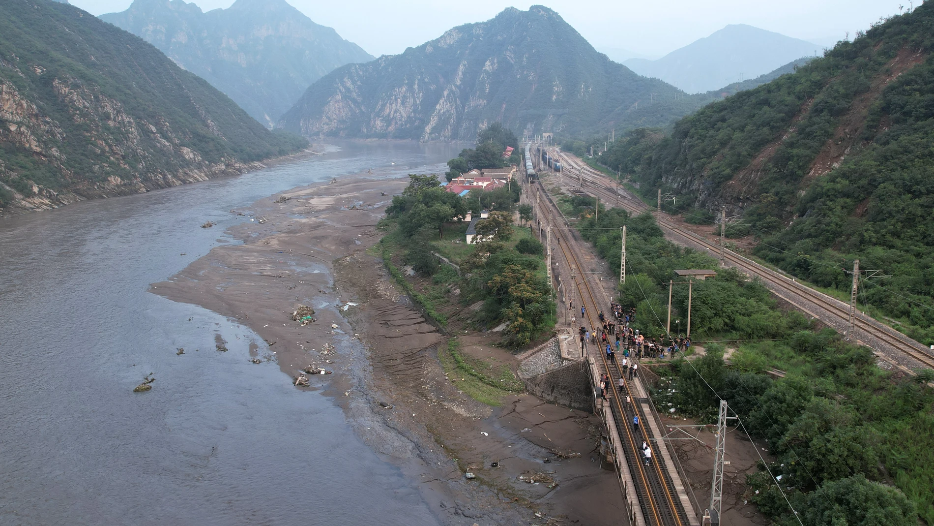 Efectos de las lluvias en Pekín, China 02/08/2023