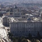 Vista aérea del Palacio Real.