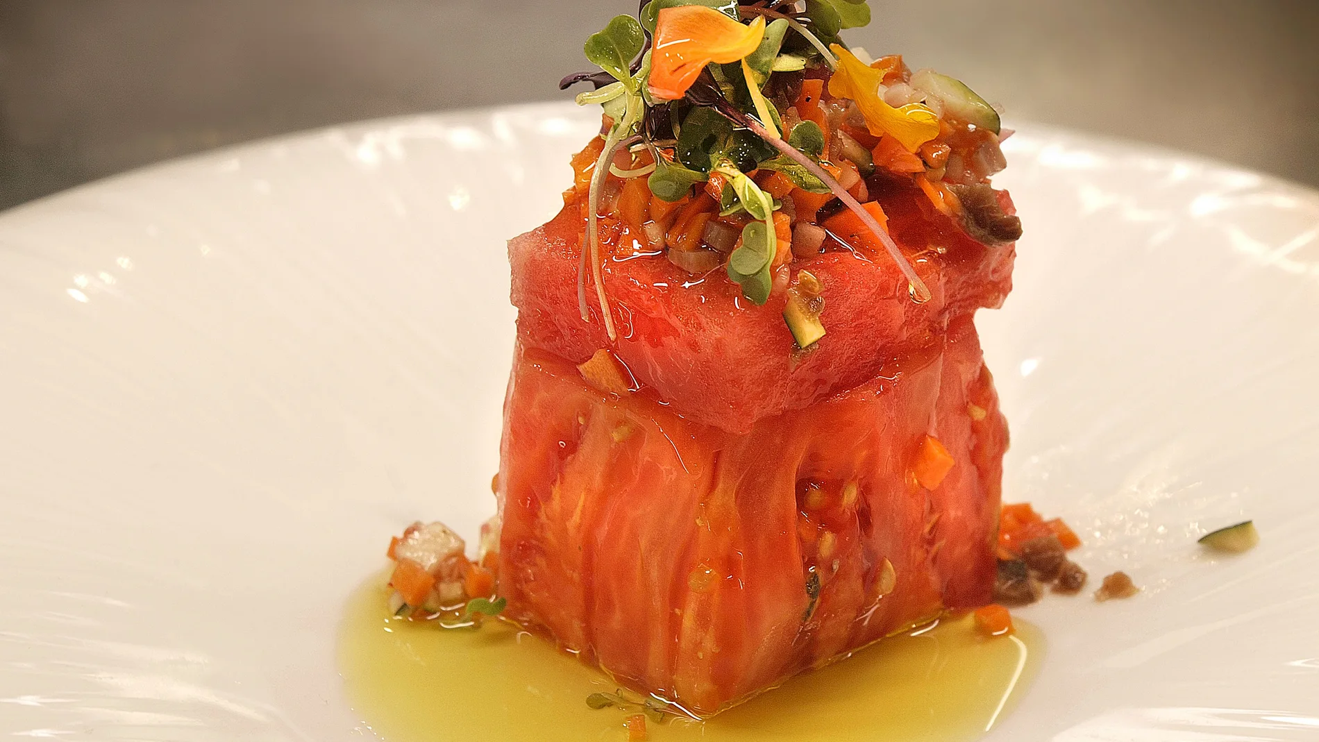 "Tomate rosa de Barbastro, sandía y secallona de Graus”, mejor tapa de D. O. Somontano