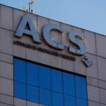 Fachada de la sede de ACS, en Madrid (España)