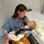 María Pombo y Martín en el hospital