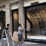 Aspecto de la tienda en la mañana del robo