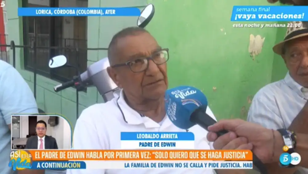 El padre de Edwin Arrieta