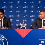 Nasser Al-Khelaïfi y Mbappé antes de su salida del PSG