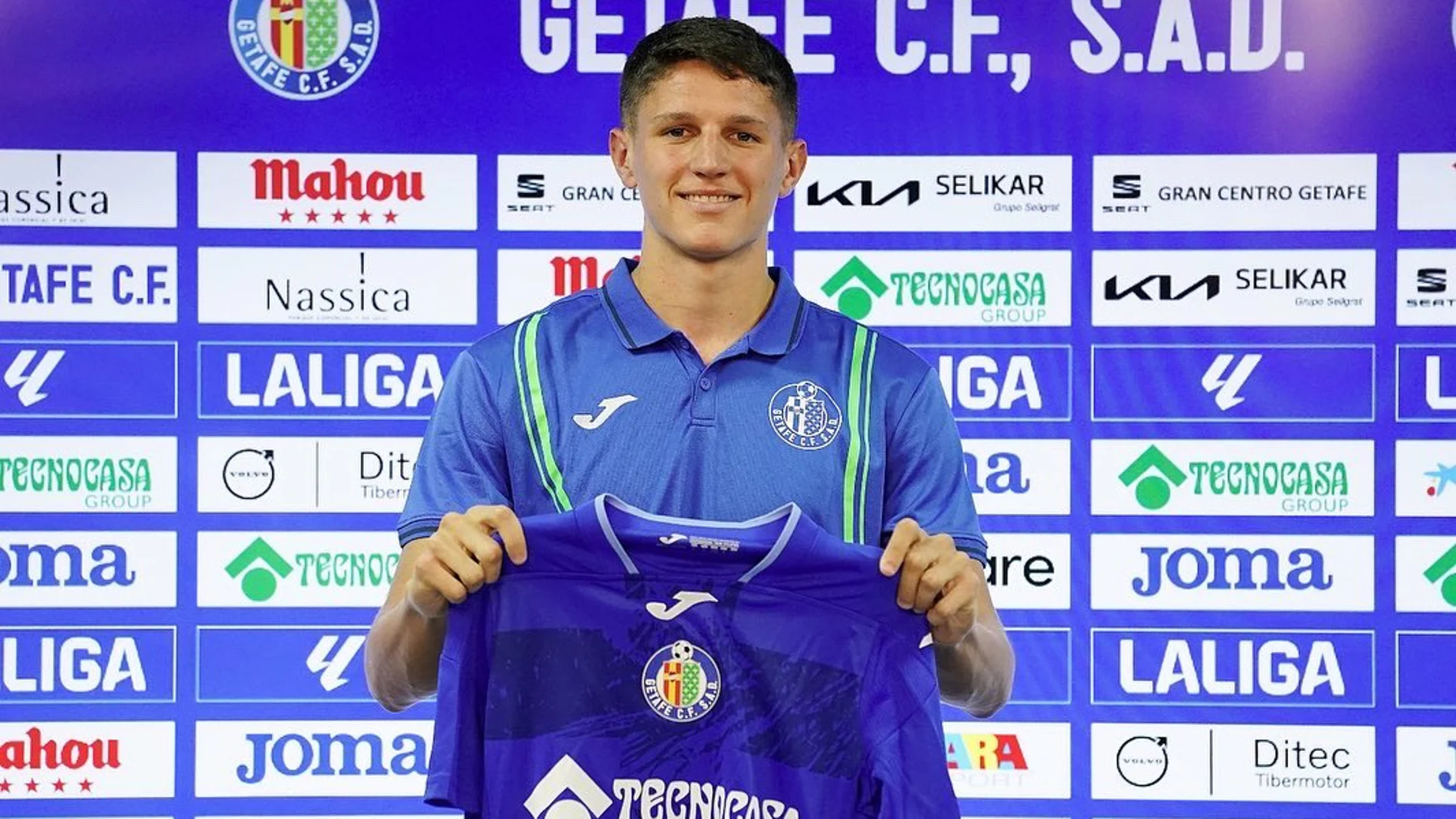 Sergi Altamira en su presentación con el Getafe