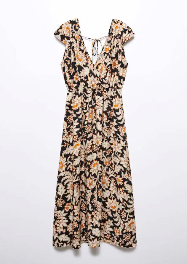 Vestido floral escote cruzado