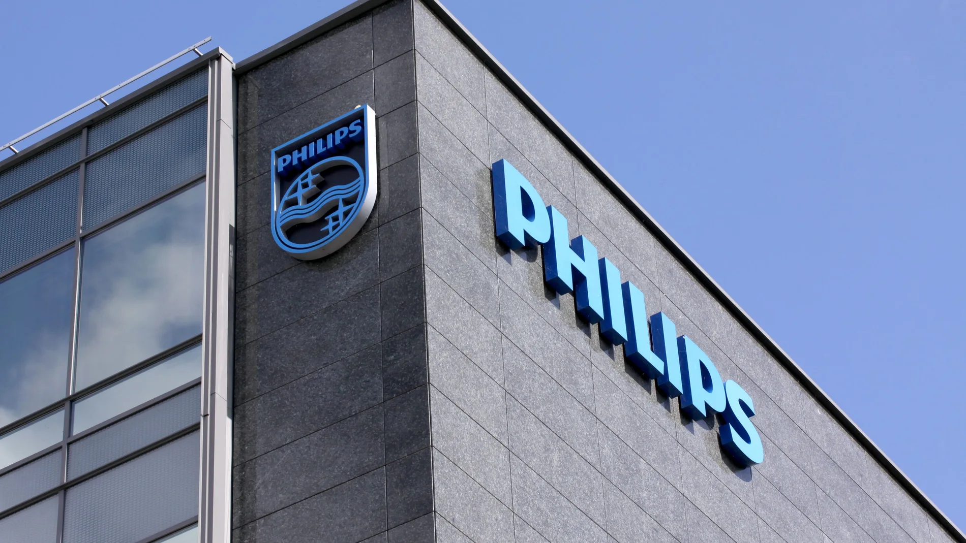 Philips company logo sign.