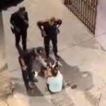Momento del polémico episodio en una calle de Olot