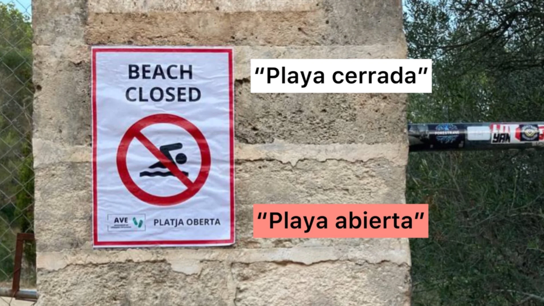 Carteles falsos en Mallorca buscan regular turismo masivo