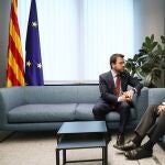 Aragonès y Puigdemont, en su último encuentro en Bruselas el año pasado