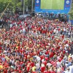 Pantallas gigantes para ver a la selección en toda España