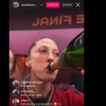 El directo de Jenni Hermoso en el vestuario
