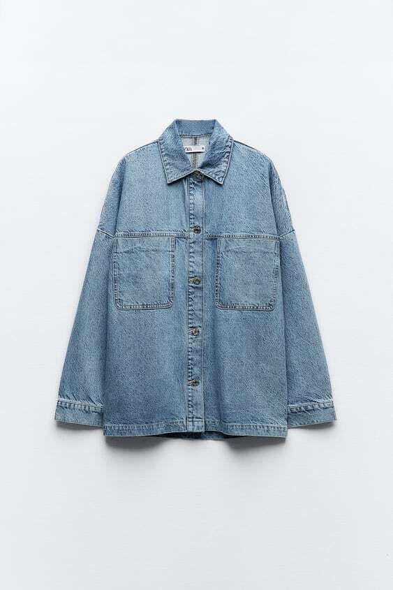 Cazadora denim oversize 