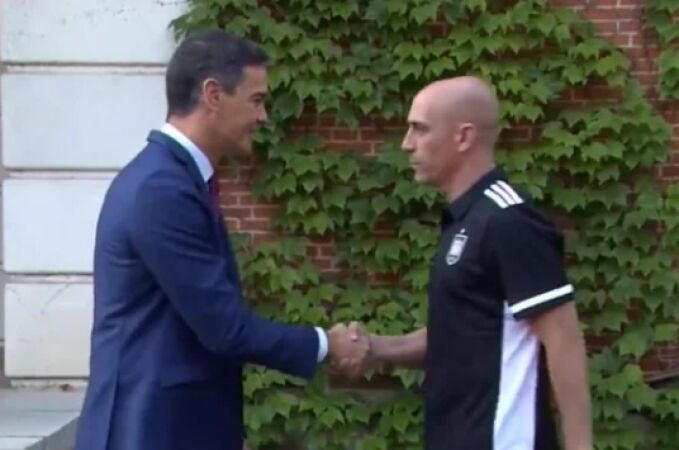 Luis Rubiales se ha mostrado serio y cabizbajo
