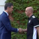 Luis Rubiales se ha mostrado serio y cabizbajo