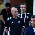 Rubiales, serio en la recepción en Moncloa