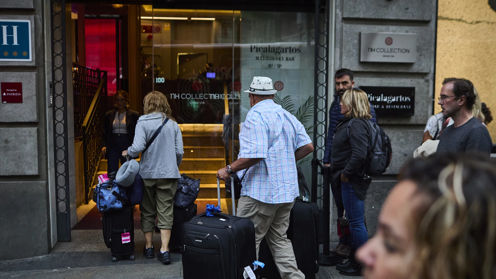 Turistas en un hotel de Madrid