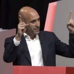 Luis Rubiales, en la Asamblea de la RFEF