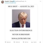 El impactante regreso de Donald Trump a X (Twitter) con su icónica foto policial