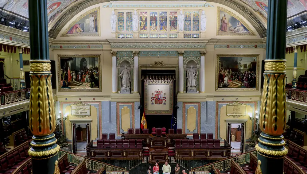 Vista del hemiciclo del Congreso de los Diputados
