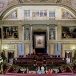 Vista del hemiciclo del Congreso de los Diputados