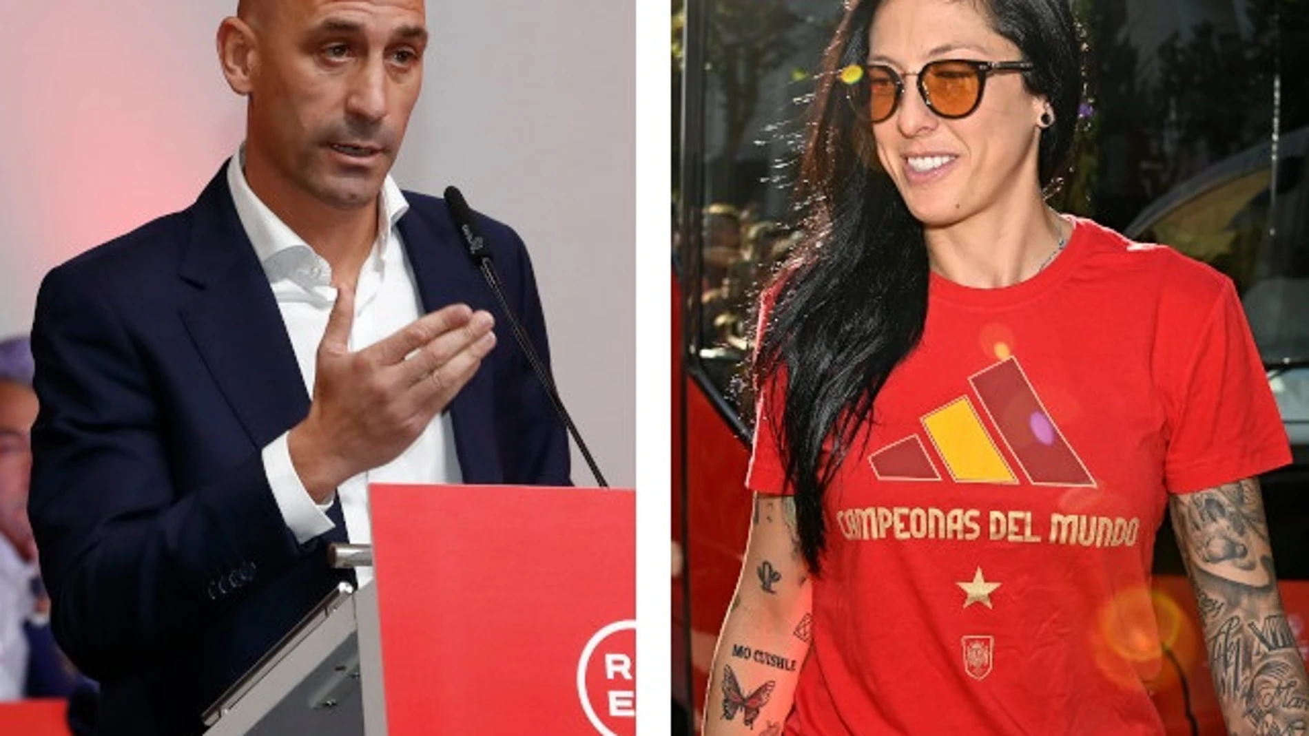 Luis Rubiales y Jennifer Hermoso