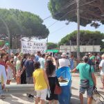 Protesta de los vecinos de La Janda por la falta de agua