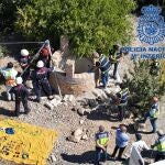 El pozo donde fue localizado el cuerpo